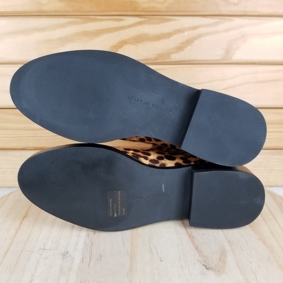 Rebecca Minkoff 7 US Sabeen Too Chelsea Boots Leopard Print Cow Fur Booties NEW - Picture 11 of 12